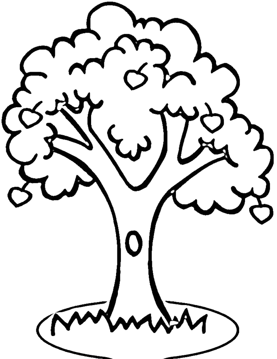 Apple Tree Little Fruit Coloring Page   Tree Coloring Pages