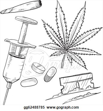 Art   Illegal Drugs Objects Sketch  Eps Clipart Gg62488785   Gograph