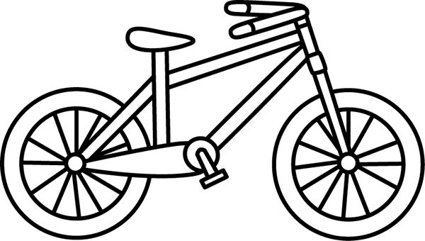 Black And White Bicycle Clip Art   Black And White Bicycle Image