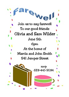 Design Sar1370 Farewell Party Going Away Party Invitations