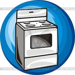Electric Stove   Vector Clipart