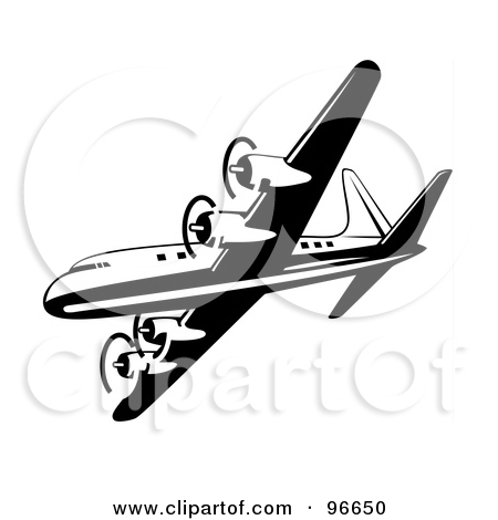 Free  Rf  Clipart Illustration Of A Commercial Airplane In Flight   37