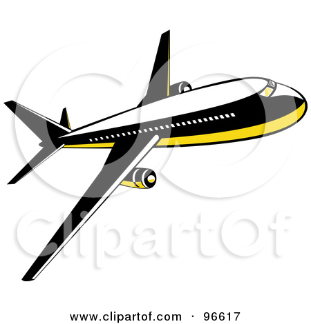 Free  Rf  Clipart Illustration Of A Commercial Airplane In Flight   8