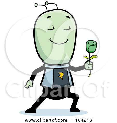 Free Vector Clipart Illustration Of Green Alien Avatar Character By