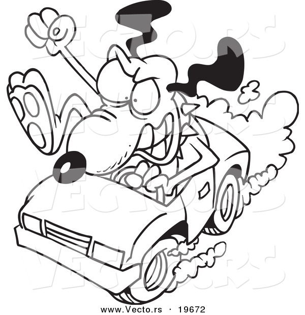 Road Rage Clip Art Driving Dog With Road Rage