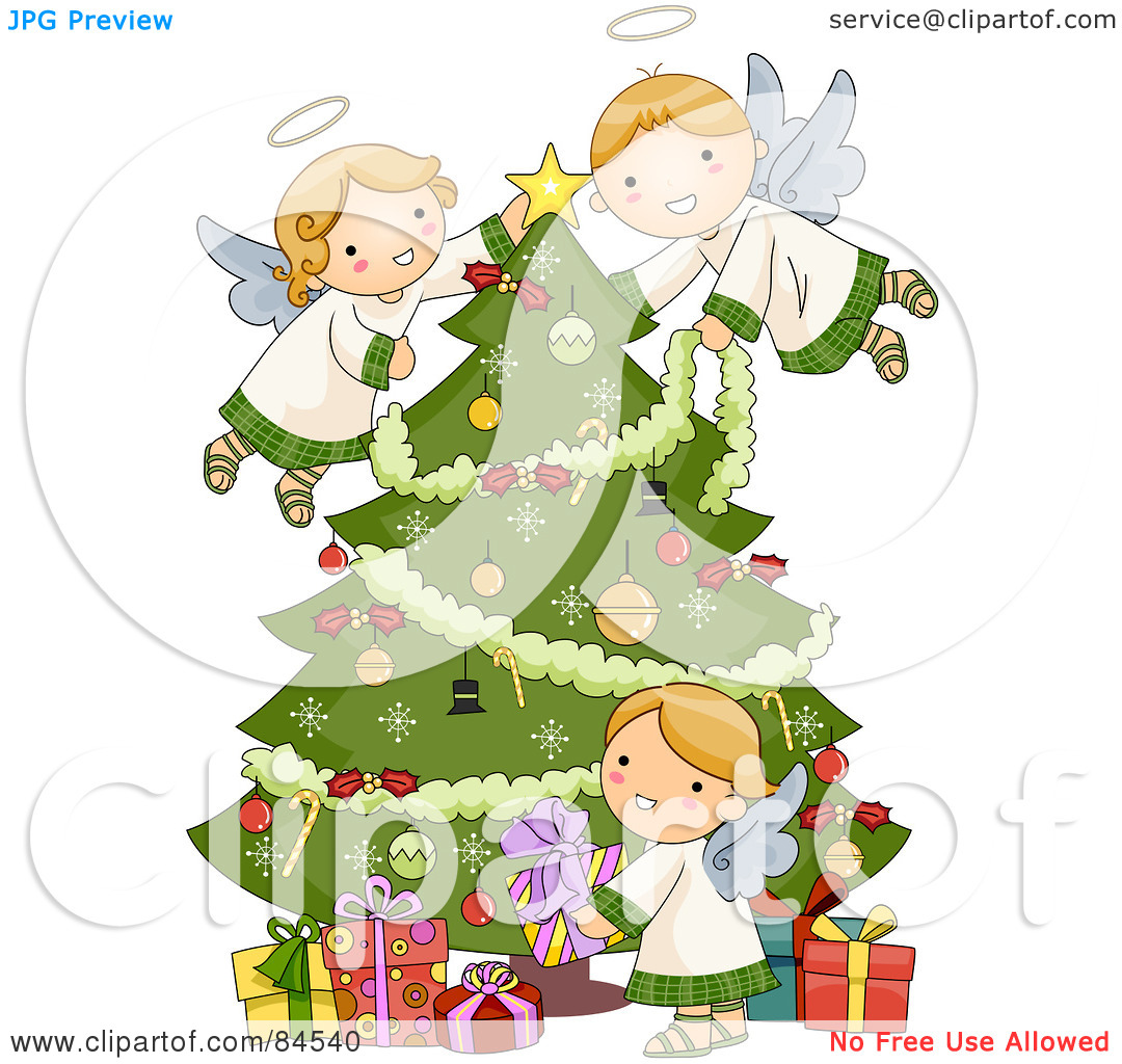Royalty Free  Rf  Clipart Illustration Of Three Adorable Angels