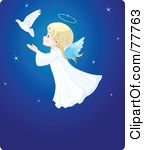 Royalty Free Rf Illustration Of An Adorable Christmas Angel Clipart