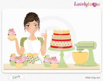 Supreme Baker Woman Baking Digita L Png Clip Art  Carly 528