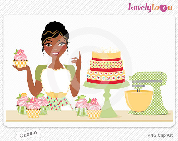 Supreme Baker Woman Baking Digital Png Clip Art  Cassie 528