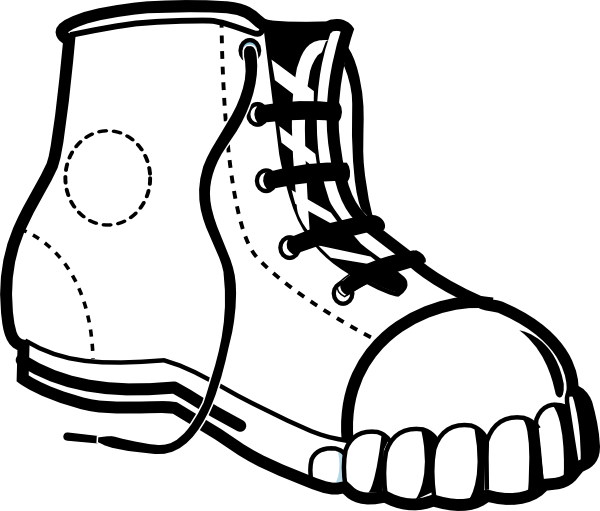 Tennis Shoes Clipart Black And White   Clipart Panda   Free Clipart