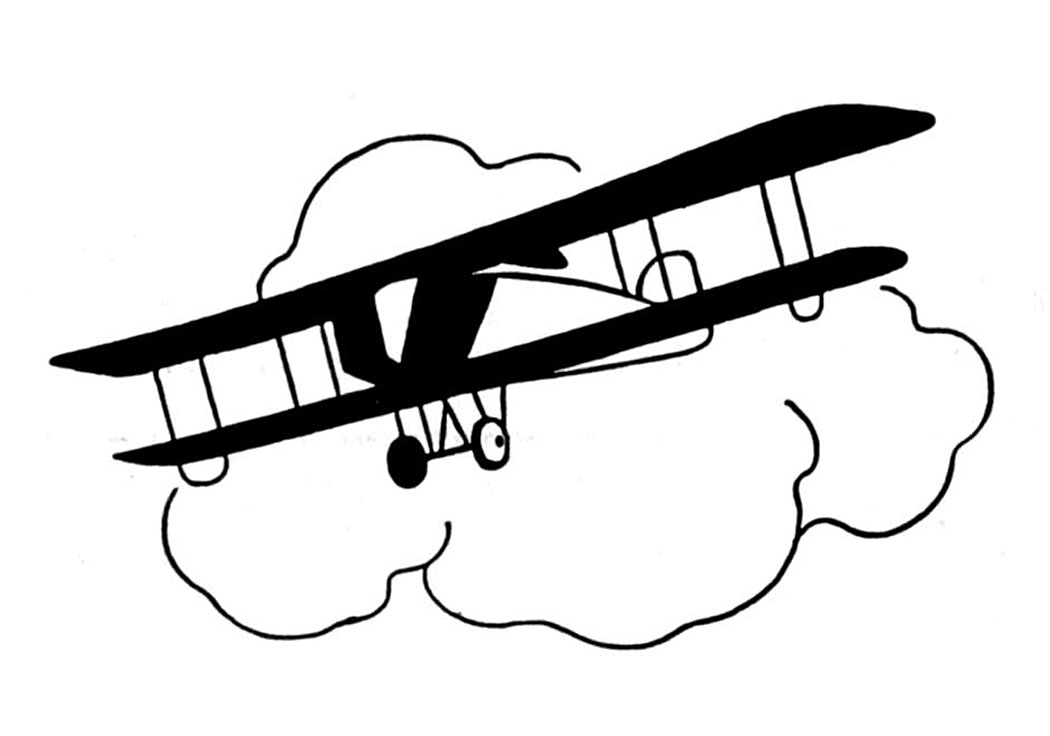 Vintage Clip Art   Black And White Airplanes   The Graphics Fairy