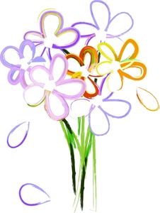 Wildflowers Clipart Image   Bouquet Of Watercolor Flowers