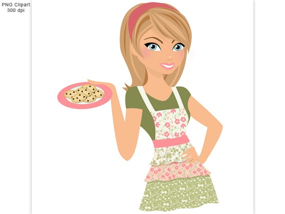 Woman Baking Clipart Plate Of Chocolate Chip Cookies By Lovelytocu  3