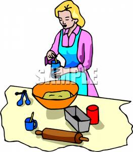 Woman Baking Clipart Woman Baking Royalty Free Clipart Picture 090929