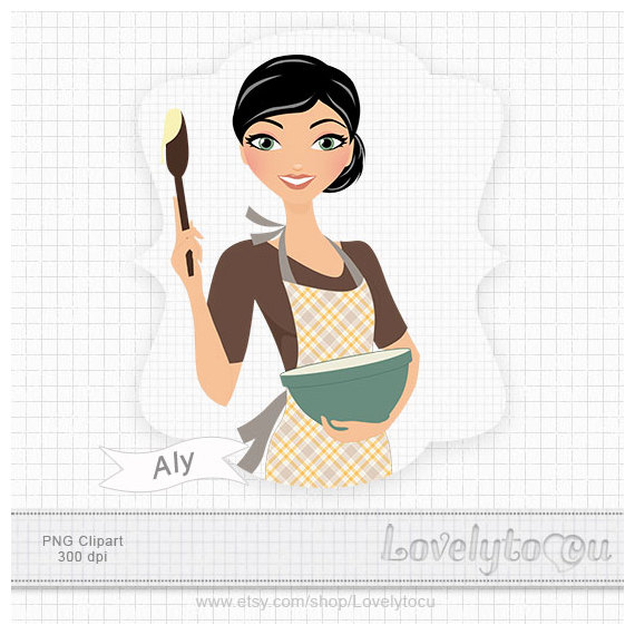 Woman Baking Digital Png Clipart Aly 472 By Lovelytocu On Etsy