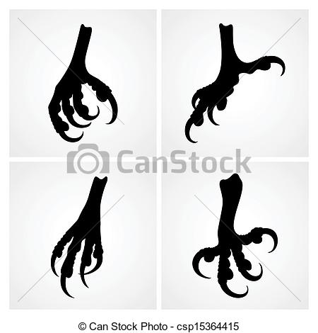 Art Of Bird Claws   Set Of Bird Claws Csp15364415   Search Clipart    