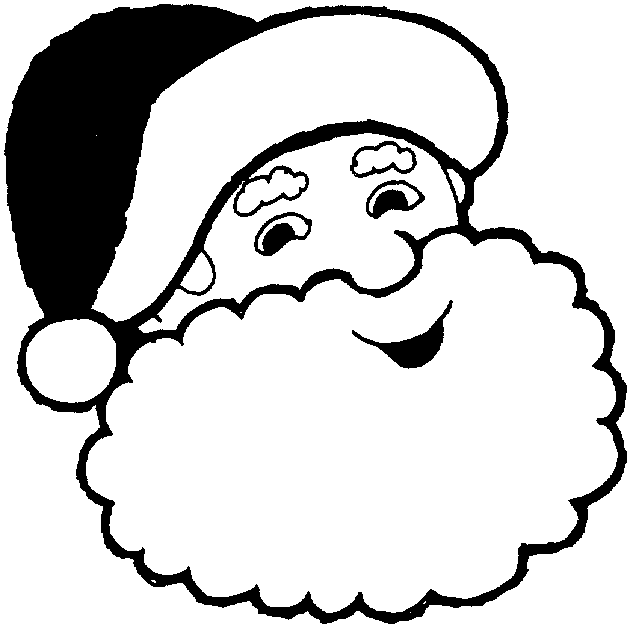 Black And White Pictures Of Santa Claus