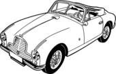 Clip Art   1965 2 Auto Auto Klassieke Fastback Doorwaadbare