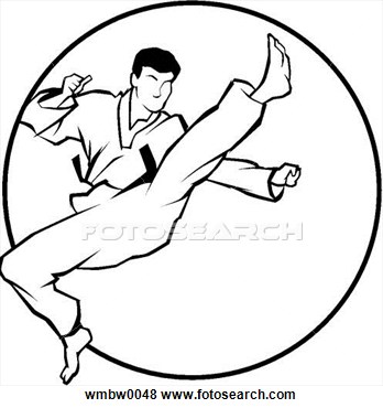 Clip Art   High Jump Kick  Fotosearch   Search Clipart Illustration