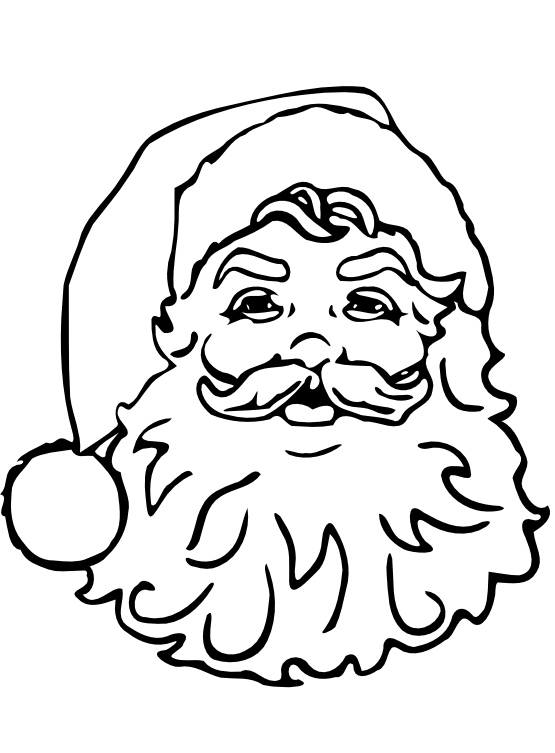 Clipartist Net   Clip Art   Classic Santa Black White Christmas Xmas