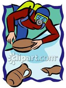 For Buried Treasure In The Ocean   Royalty Free Clipart Picture