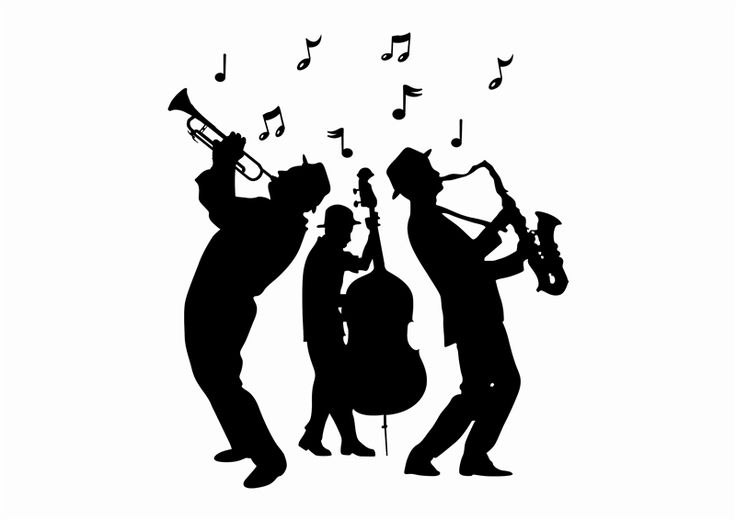 Jazz Musician Silhouettes   Jazz Band Silhouette Jazz Muscicians