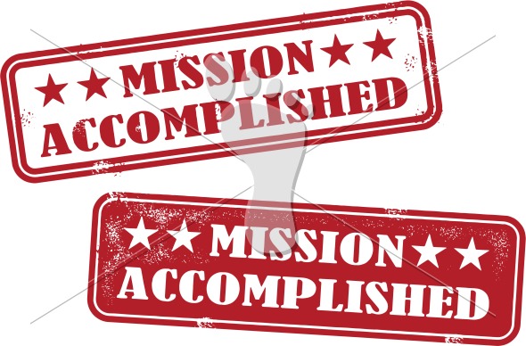 Mission Accomplished Stamps   Stompstock   Royalty Free Stock Vector