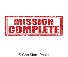 Mission Complete Stamp   Grunge Rubber Stamp With Text