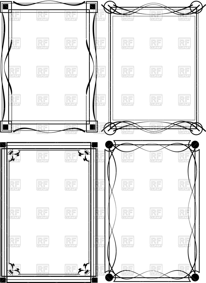 Simple Elegant Frames With Wavy Lines 52660 Download Royalty Free    