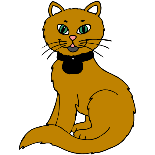 Smiley Cat Clip Art Image Of A Brown Cat With Smiley Face