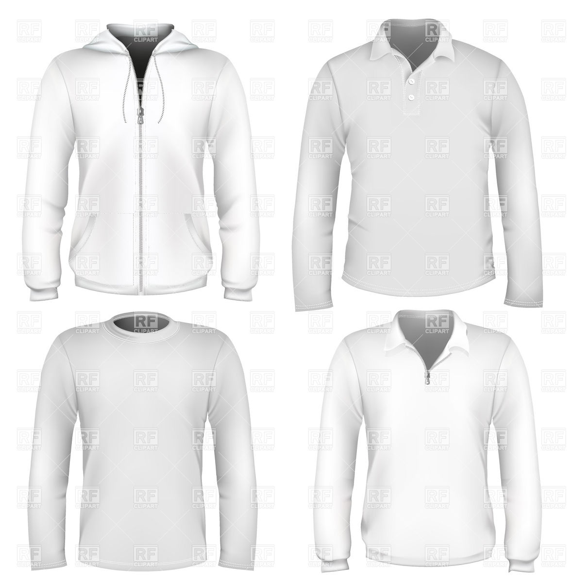     Sportswear Design Templates   Hoodie Sweater And Polo Shirt Vector