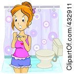 Teenage Daughter Clipart Shocked Teenage Girl Holding A