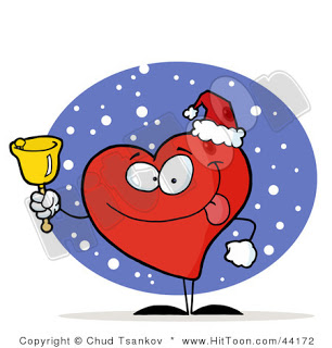 Toonbuzz  Red Heart Philanthropist Ringing A Bell For Donations And    