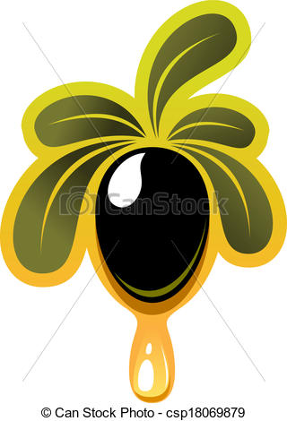 Vector   Fresh Olive Dripping Olive Oil   Stock Illustration Royalty