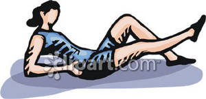 Woman Doing Some Strength Training   Royalty Free Clipart Picture
