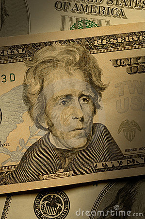 Andrew Jackson On The  20 Bill Royalty Free Stock Photo