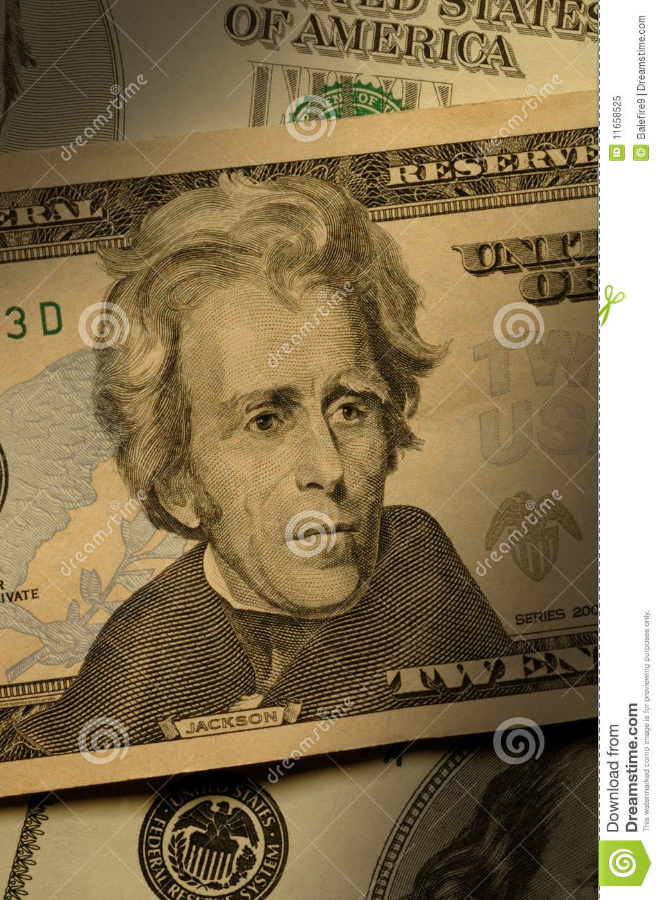 Andrew Jackson On The  20 Bill Royalty Free Stock Photo   Image
