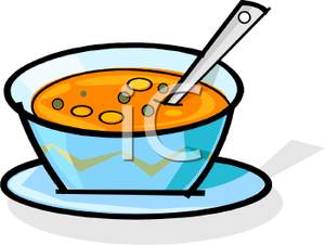 Bowl Of Corn Chowder   Royalty Free Clipart Picture