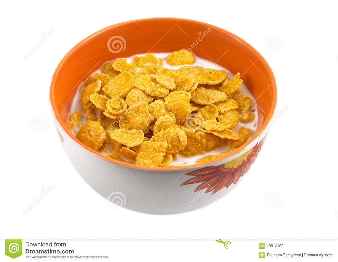 Bowl Of Corn Flakes Clipart   Free Clipart