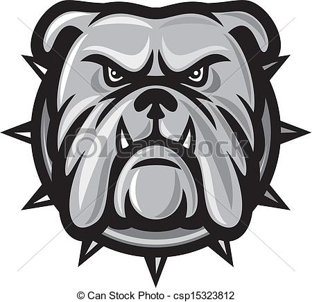 Bulldog Hoofd  Angry Bulldog Bulldog Vector Illustration