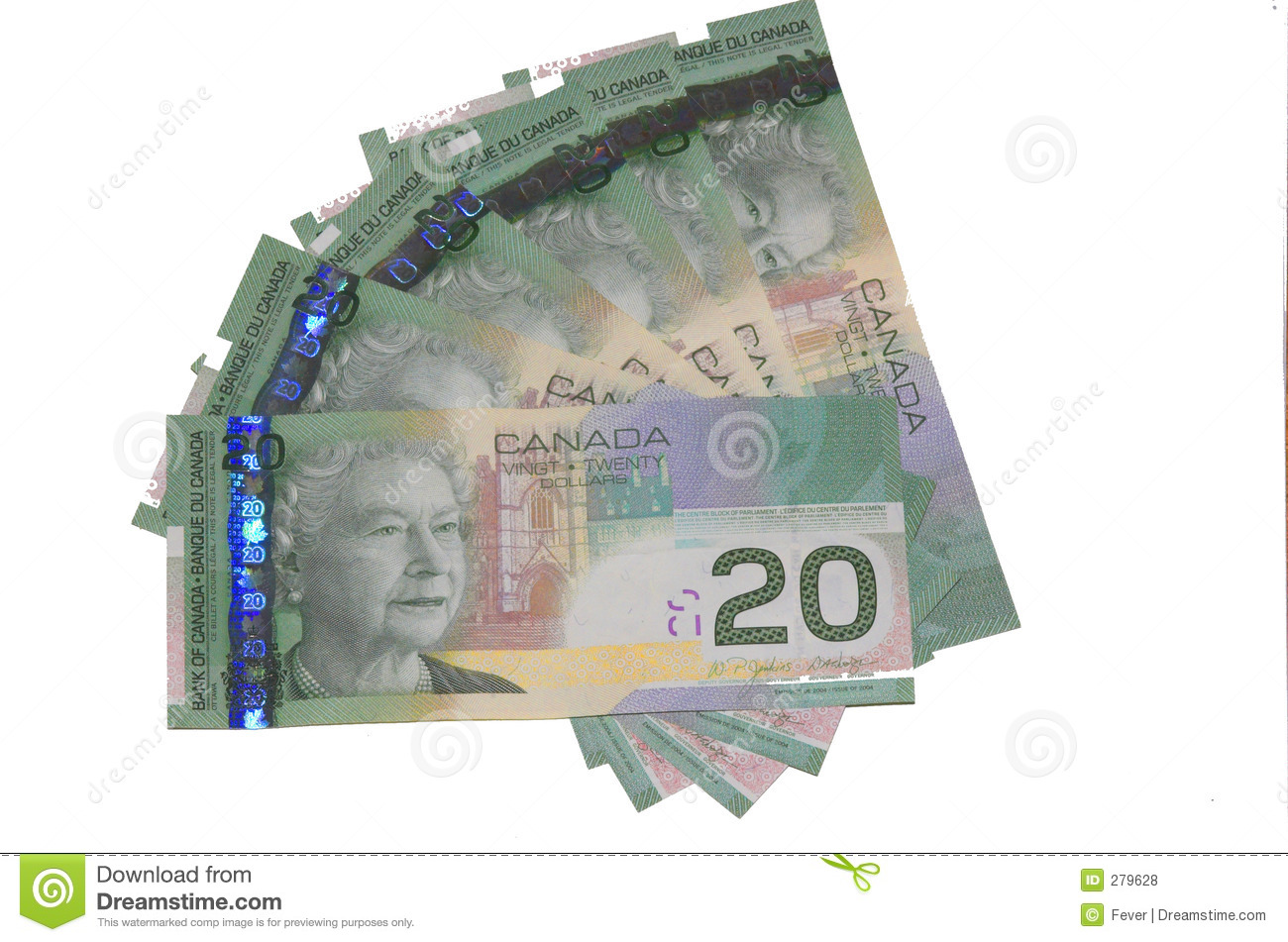 Canadian  20 Bills Royalty Free Stock Photos   Image  279628