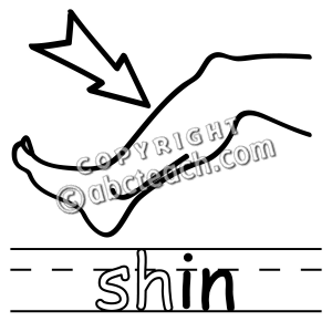 Clip Art  Basic Words   In Phonics  Shin B W   Preview 1