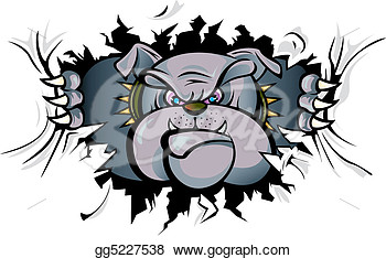 Clipart   Bulldog Attack  Stock Illustration Gg5227538