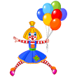 Clipart Clown With Balloon