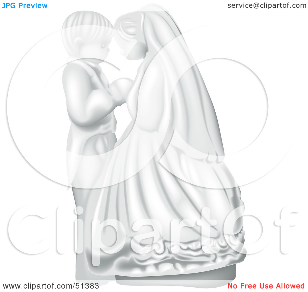 Clipart Illustration Of A Cute Wedding Couple Holding Hands By Dero
