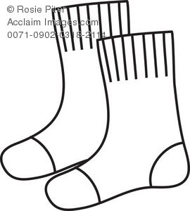Clipart Illustration Of A Pair Of Socks