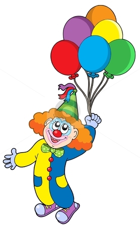 Clown With Balloons Clip Art