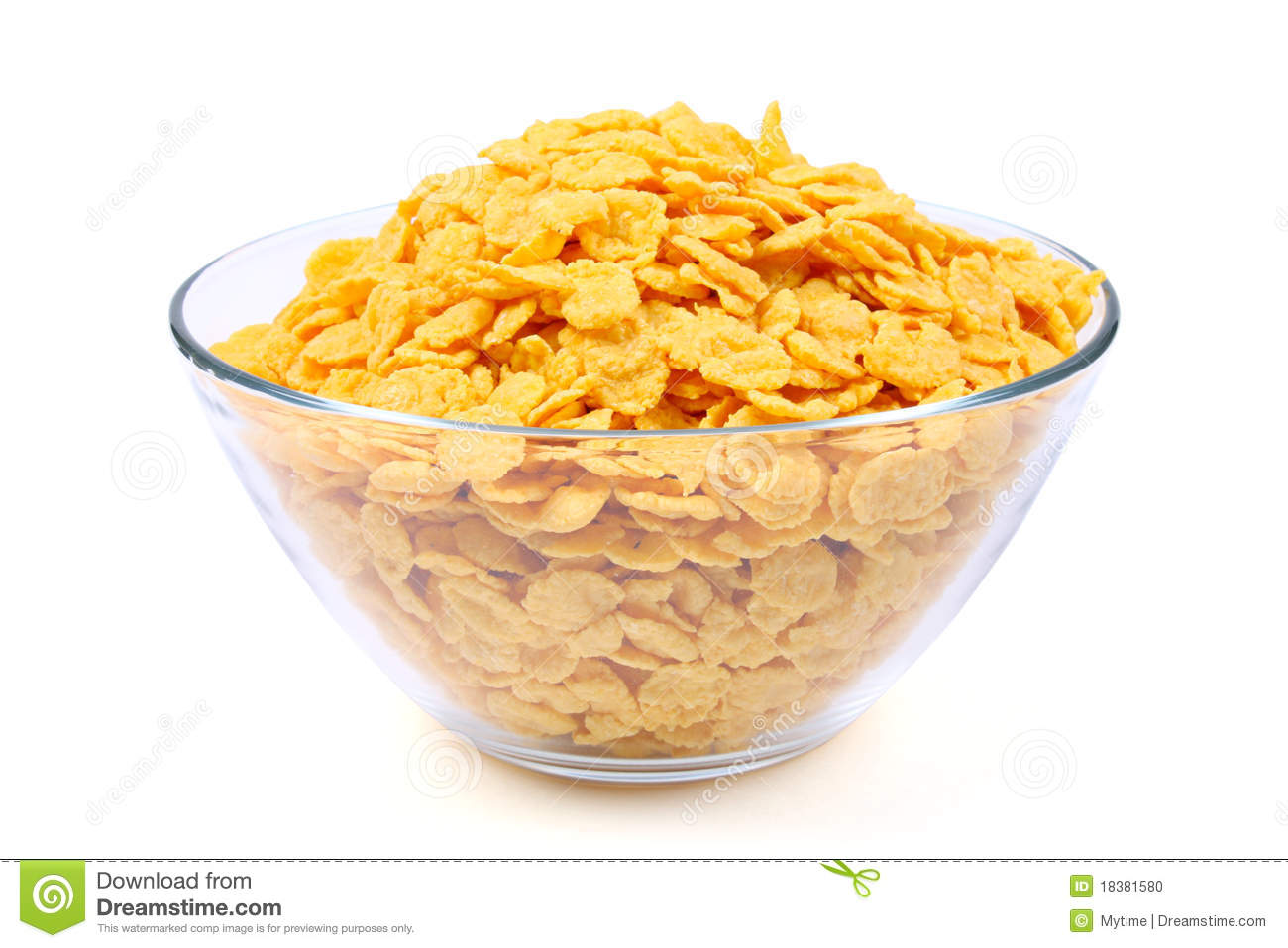 Corn Flakes In Bowl Stock Photo   Image  18381580