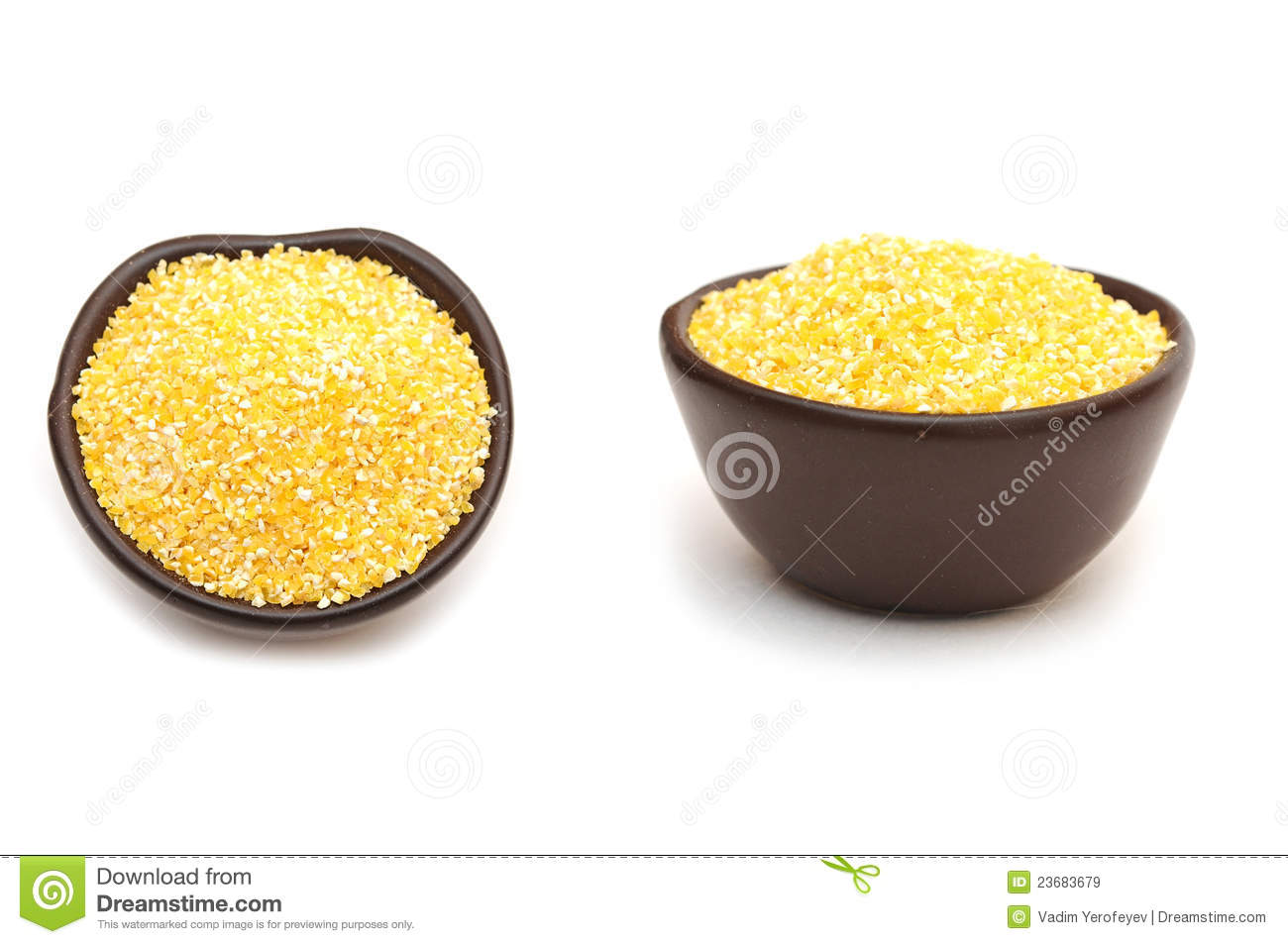 Corn Grits In Bowl Royalty Free Stock Images   Image  23683679
