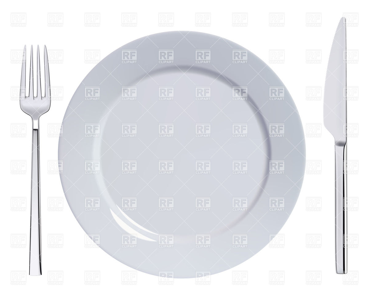 Dinner Plate Knife And Fork 27745 Download Royalty Free Vector    